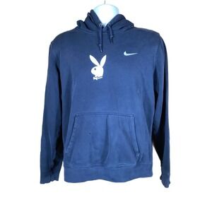Black Nike Hoodie With Playboy Bunny See Photos Size Large